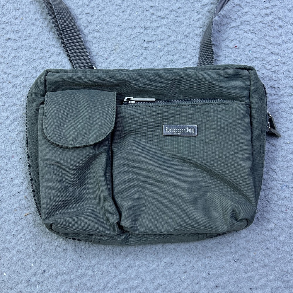 Baggallini Wallet Bagg Gray Crossbody Organizer Purse Convertible Waist Belt Hip